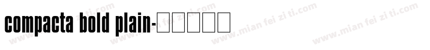 compacta bold plain字体转换